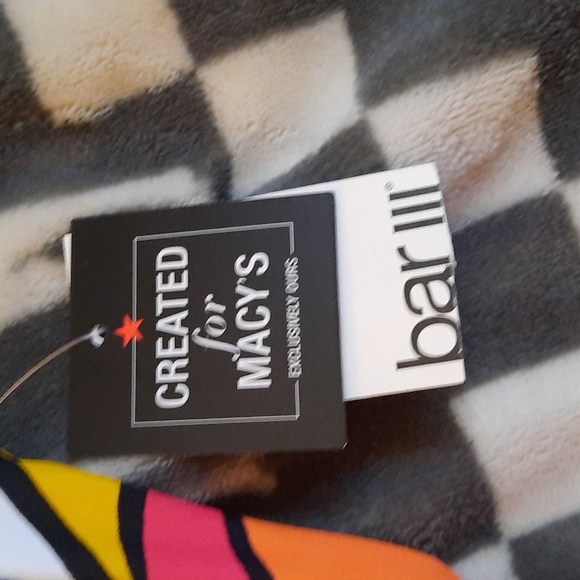 Bar lll  Macy's 70's Vibe Check Ring Monokini Swimsuit Swimwear Size XL - Picture 4 of 13